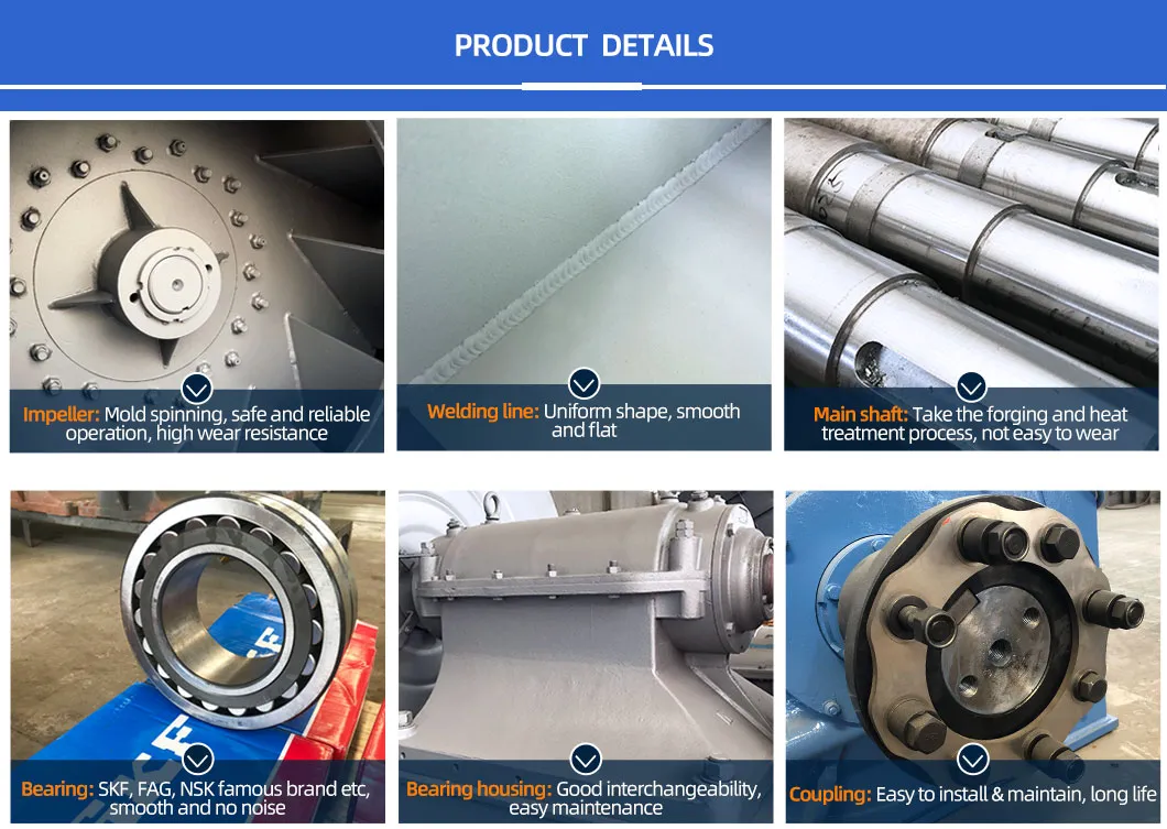 فن سانتریفیوژ مکش فن القایی برای تصفیه اگزوز کوره قوس الکتریکی سری 5-12 1