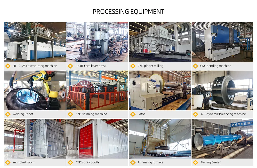 فن سانتریفیوژ مکش فن القایی برای تصفیه اگزوز کوره قوس الکتریکی سری 5-12 6